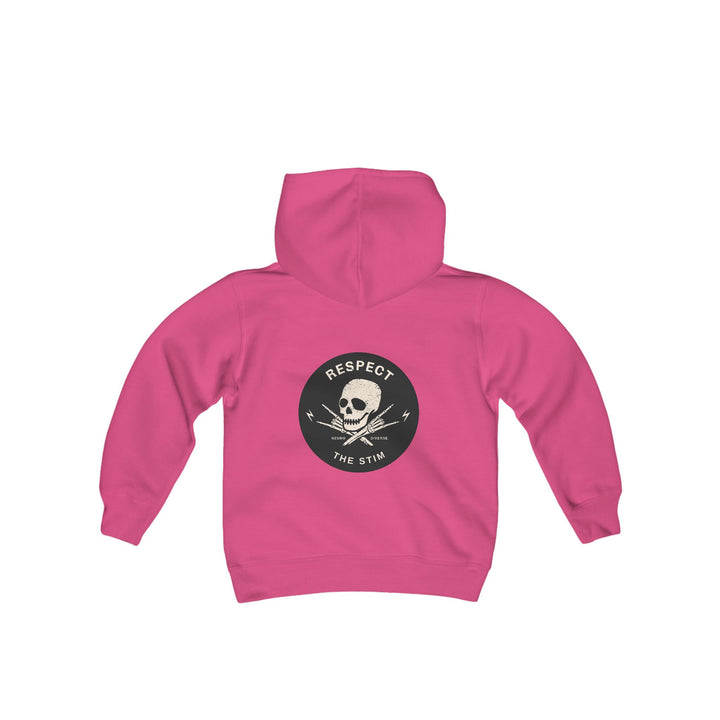 Kids Respect the Stim Skull Front and Back Hoodie Sweatshirt