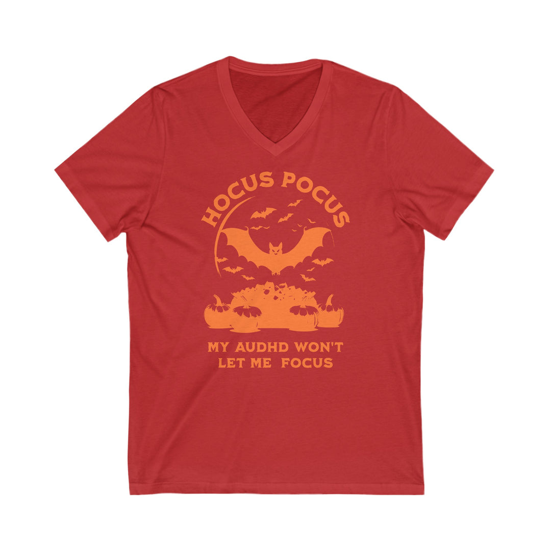 Adult Hocus Pocus My AuDHD Wont Let Me Focus V-Neck Tee