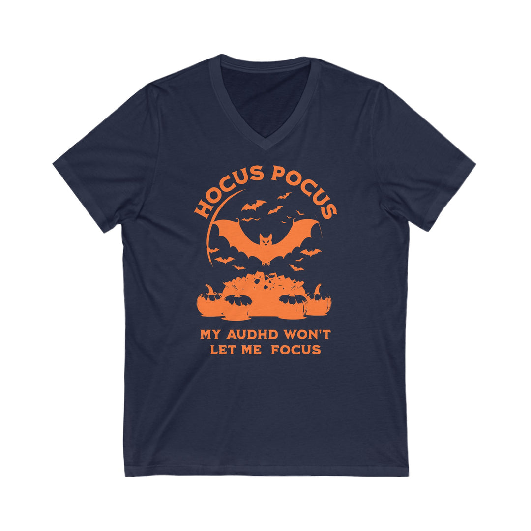 Adult Hocus Pocus My AuDHD Wont Let Me Focus V-Neck Tee