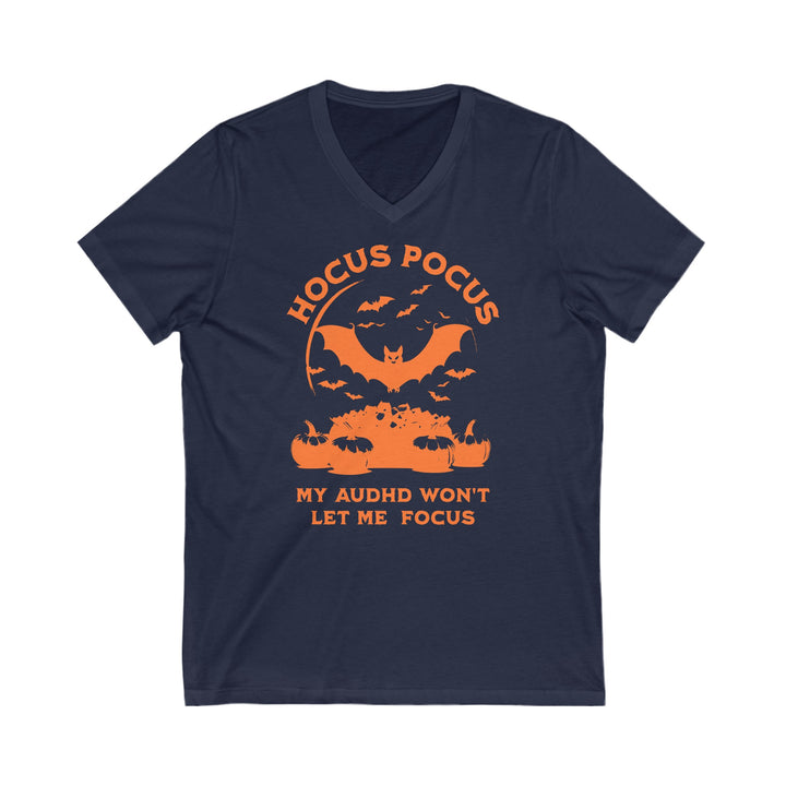 Adult Hocus Pocus My AuDHD Wont Let Me Focus V-Neck Tee