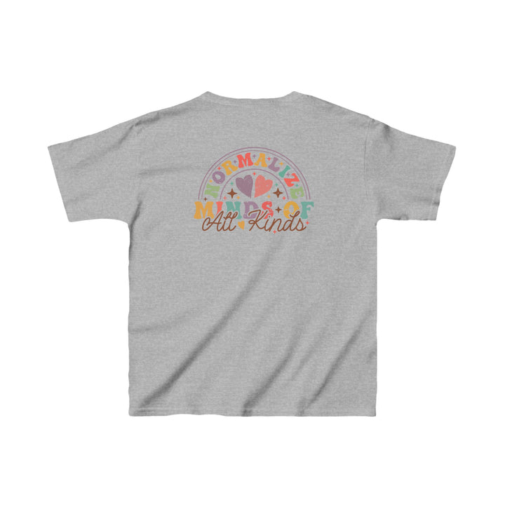 Kids Normalize  Minds of all Kinds Rainbow Front and Back Tee