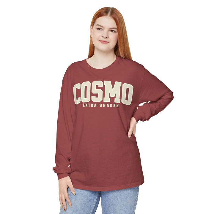 Cosmo Extra Shaken Garment-dyed Long Sleeve T-Shirt