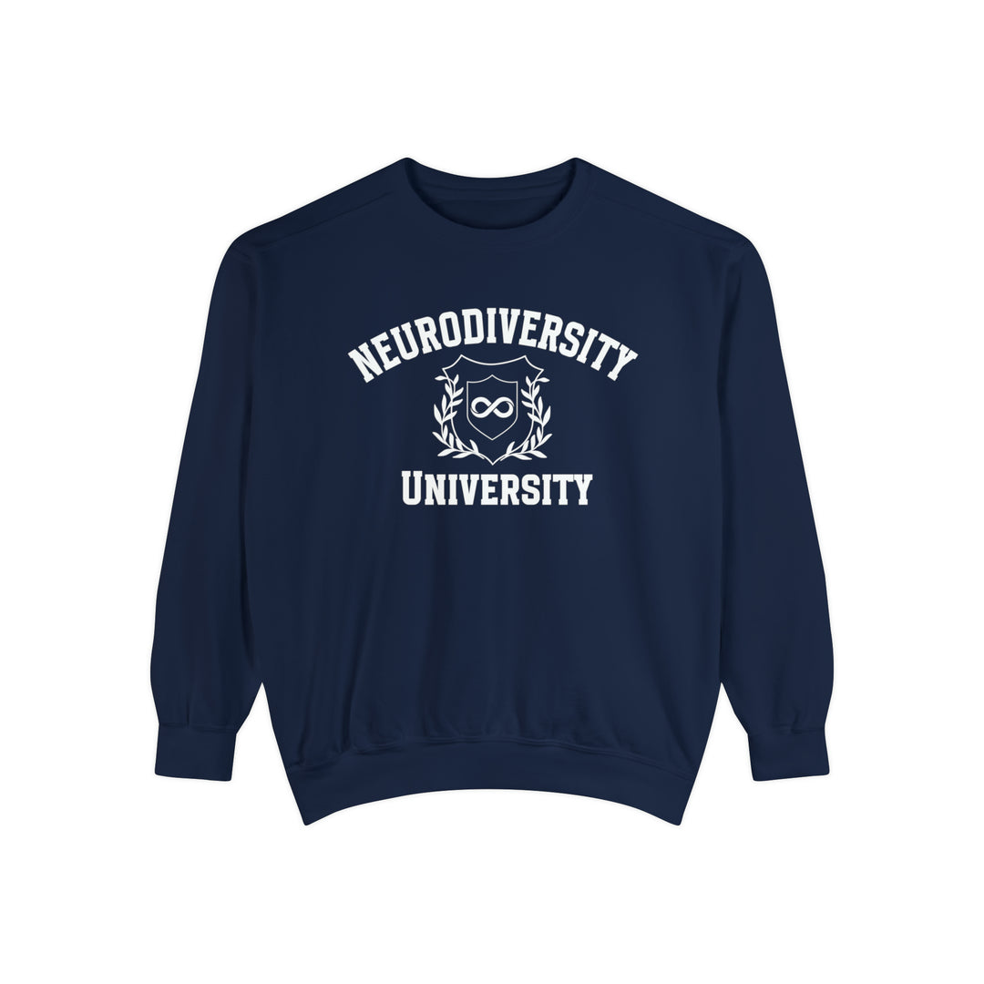 Adult Comfort Colors Neurodiversity University Infinity Symbol Sweatshirt