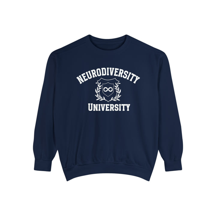 Adult Comfort Colors Neurodiversity University Infinity Symbol Sweatshirt