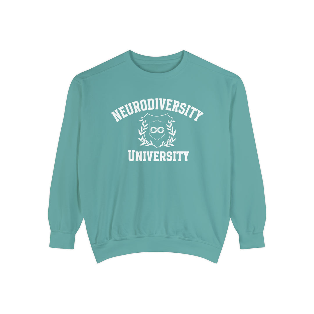 Adult Comfort Colors Neurodiversity University Infinity Symbol Sweatshirt