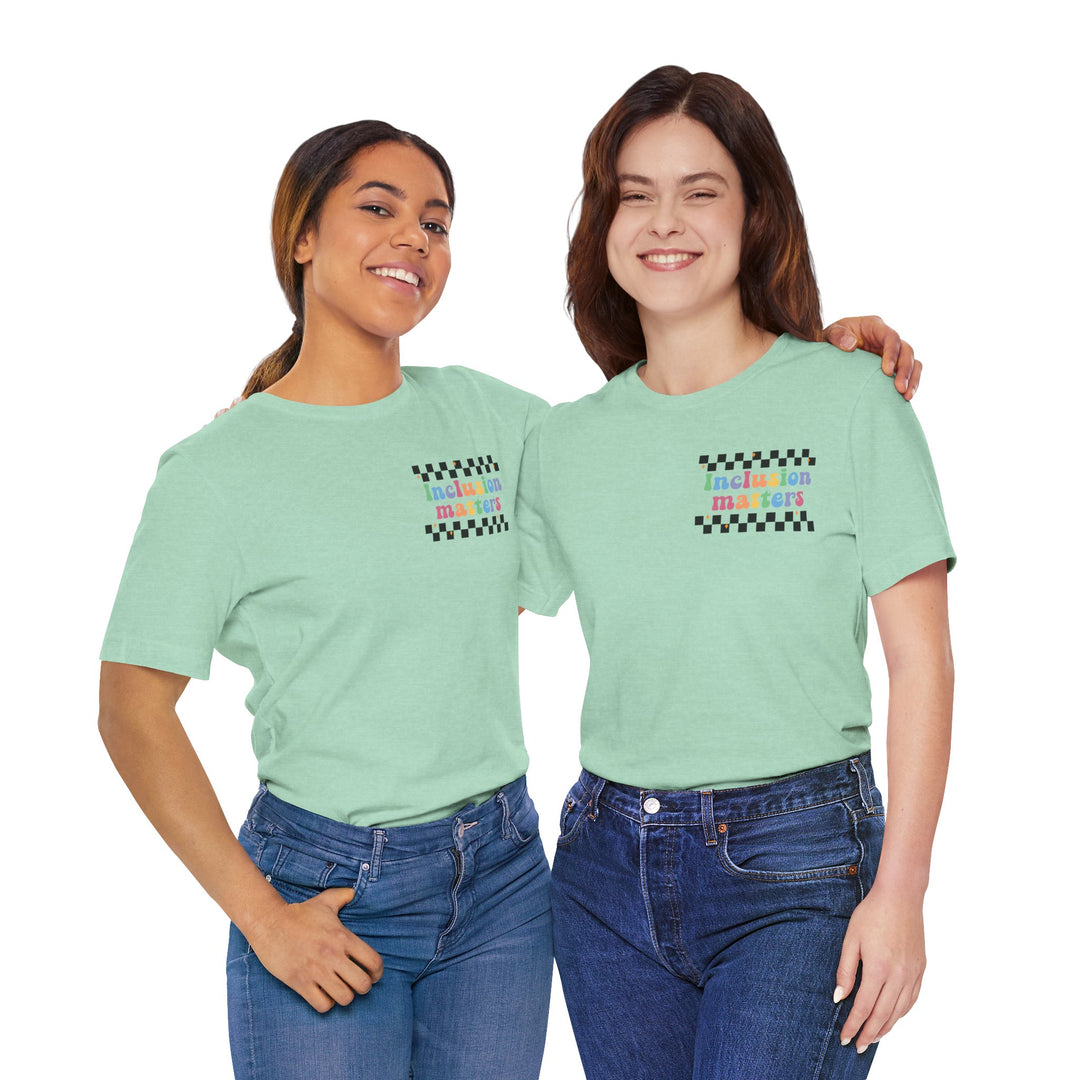 Adult Inclusion Matter Checkerboard Front and Back Tee