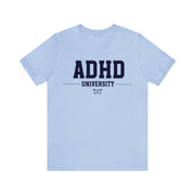 ADHD University Butterfly Symbol Navy Blue Text Tee