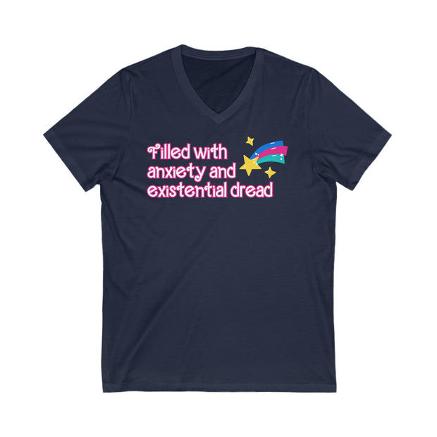 Anxiety and Existential Dread Doll V-neck Tee