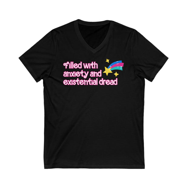 Anxiety and Existential Dread Doll V-neck Tee