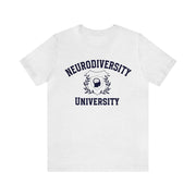 Neurodiversity University Beautiful Mind Navy Blue Text Tee