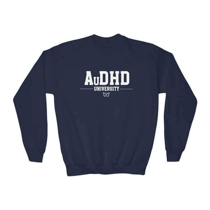 Kids AuDHD University Butterfly Symbol Sweatshirt