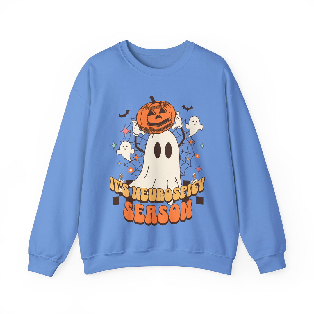 Adult Its Neurospicy Season Ghost and Pumpkin Sweatshirt