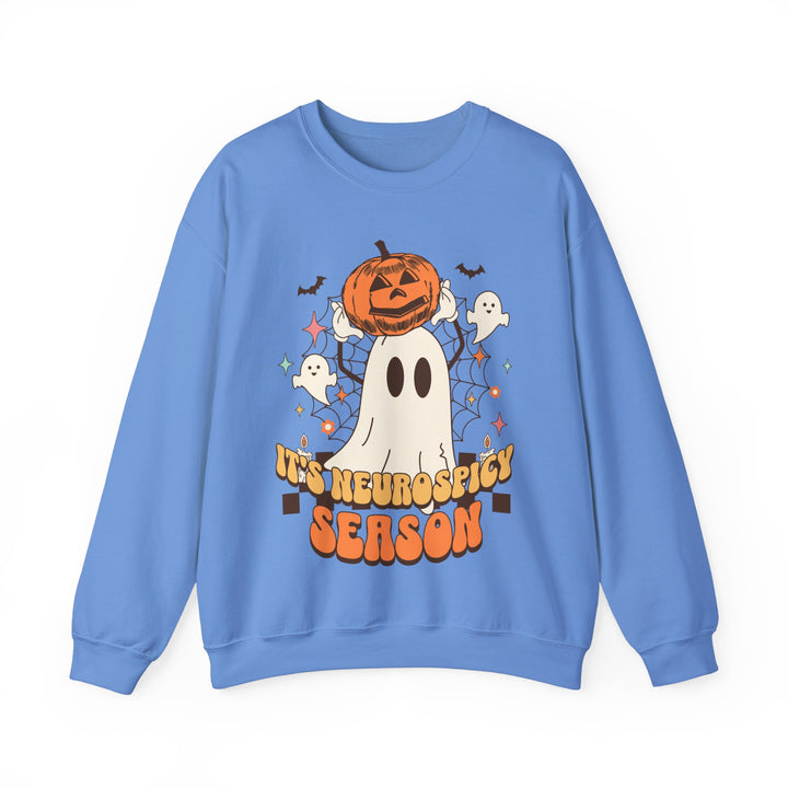 Adult Its Neurospicy Season Ghost and Pumpkin Sweatshirt