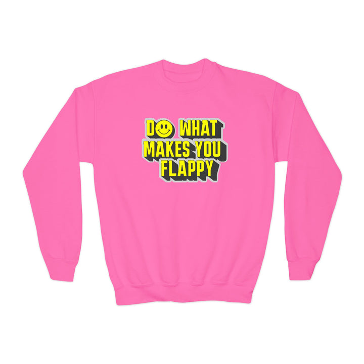 Kids Do What Makes You Flappy Yellow Letters Sweatshirt