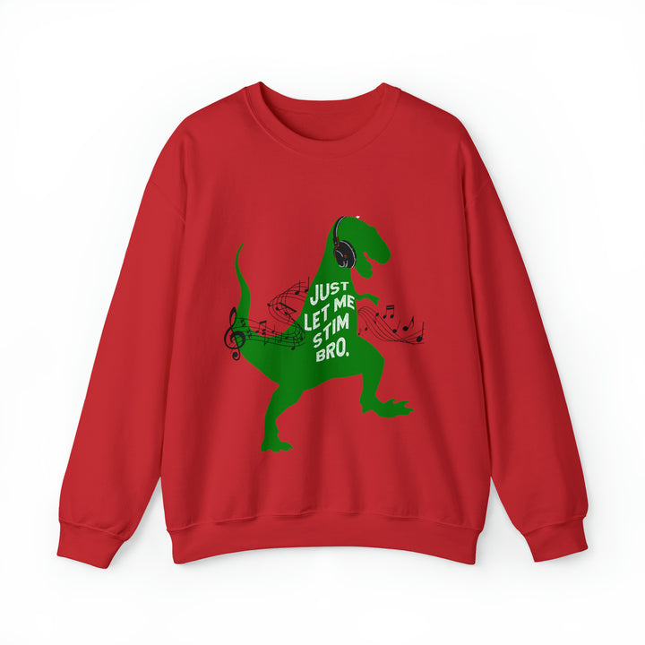 T-Rex Let Me Stim Bro Sweatshirt Black Music Notes