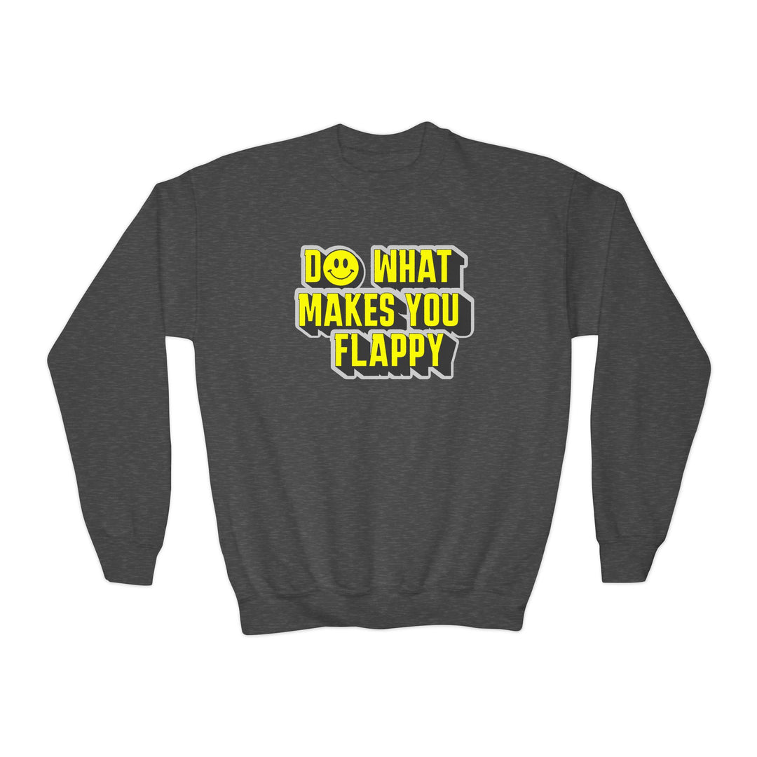 Kids Do What Makes You Flappy Yellow Letters Sweatshirt