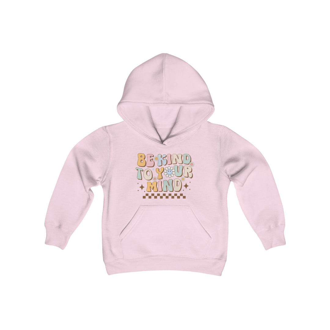 Kids Be Kind to Your Mind Smiling Daisy Front and Back Hoodie Sweatshirt