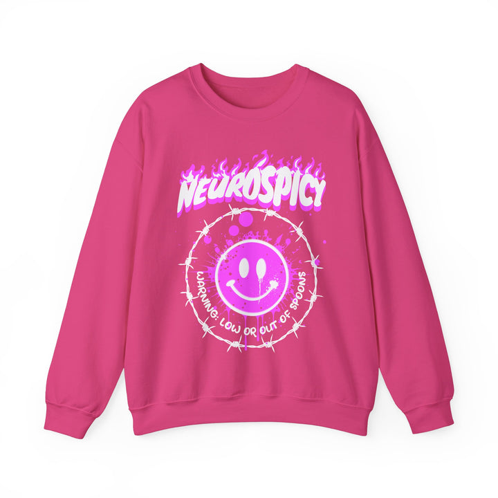 Adult NeuroSpicy Barbed Wire and Smiley Face Sweatshirt