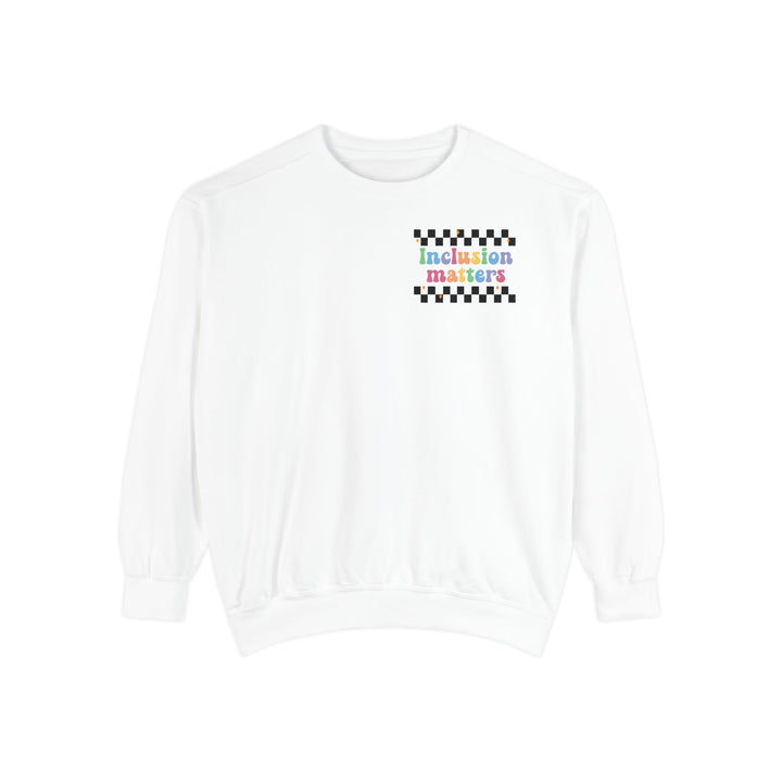 Adult Inclusion Matter Checkerboard Front and Back Comfort Colors Sweatshirt