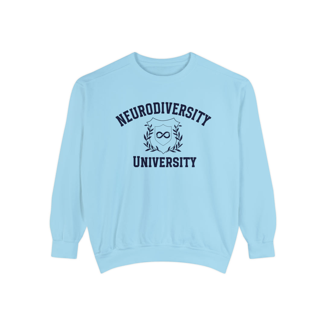 Adult Comfort Colors Neurodiversity University Infinity Symbol Sweatshirt