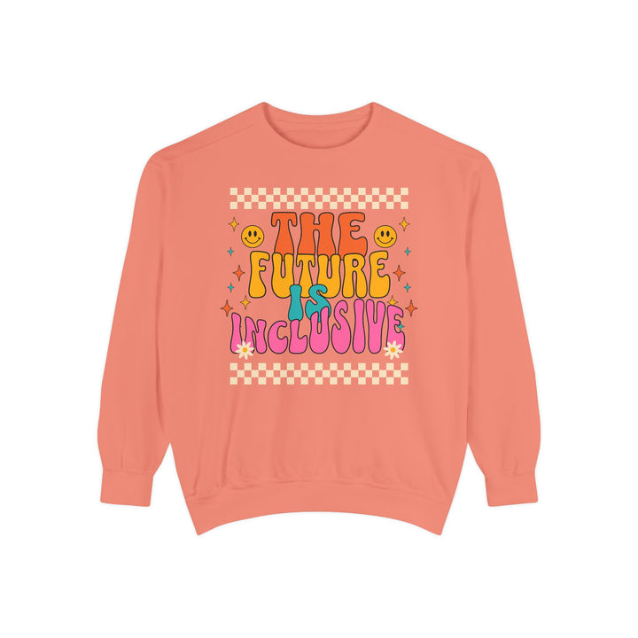 Adult Groovy The Future is Inclusive Comfort Colors Sweatshirt