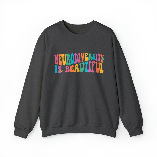 Neurodiversity is Beautiful Groovy Sweatshirt