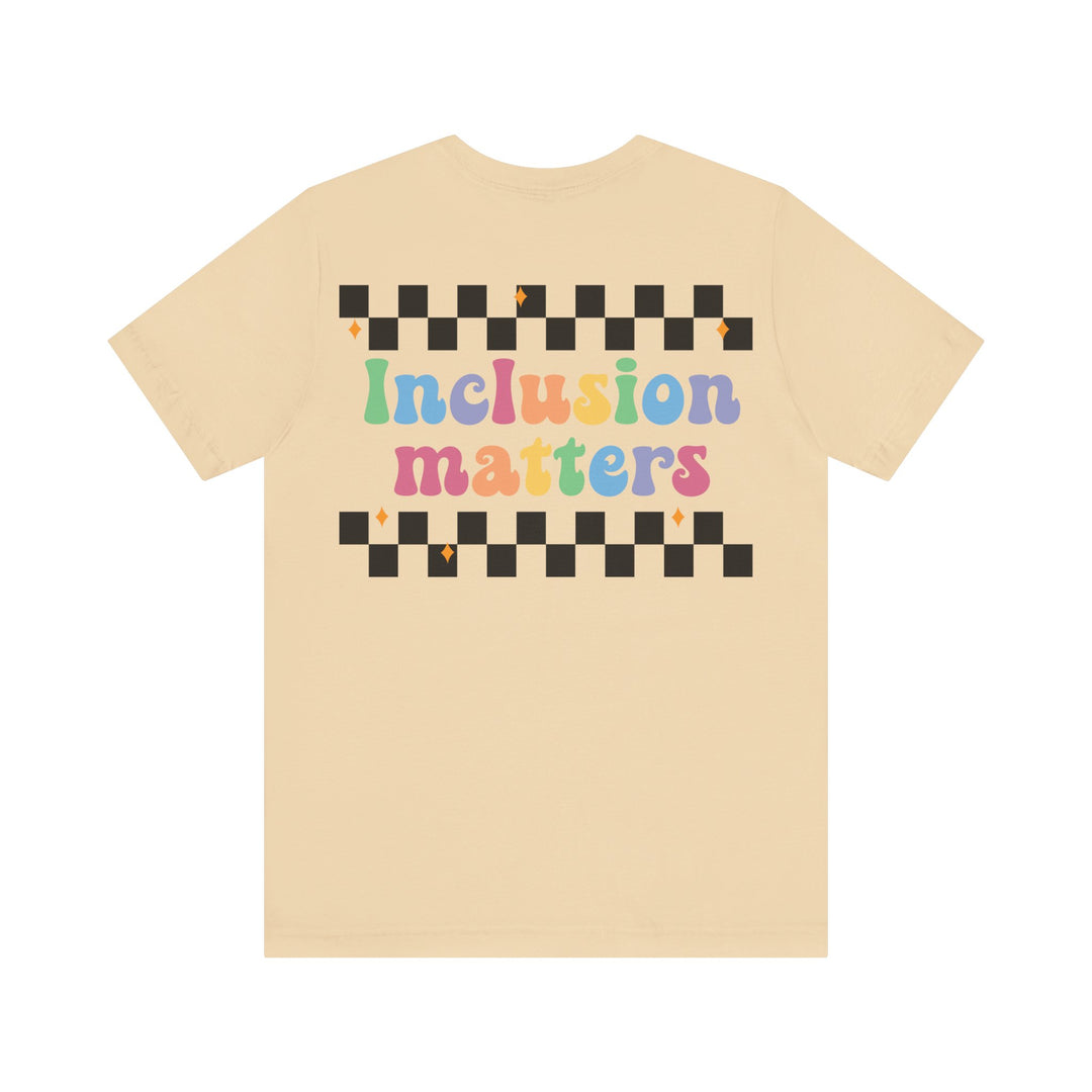 Adult Inclusion Matter Checkerboard Front and Back Tee