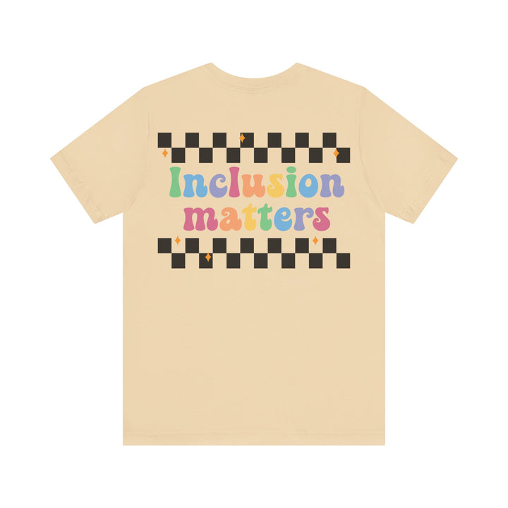 Adult Inclusion Matter Checkerboard Front and Back Tee