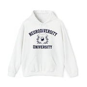 Neurodiversity University Beautiful Mind Navy Blue Text Hoodie