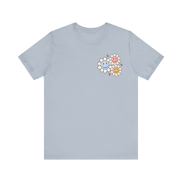 Adult Be Kind to Your Mind Smiling Daisy Front and Back Tee