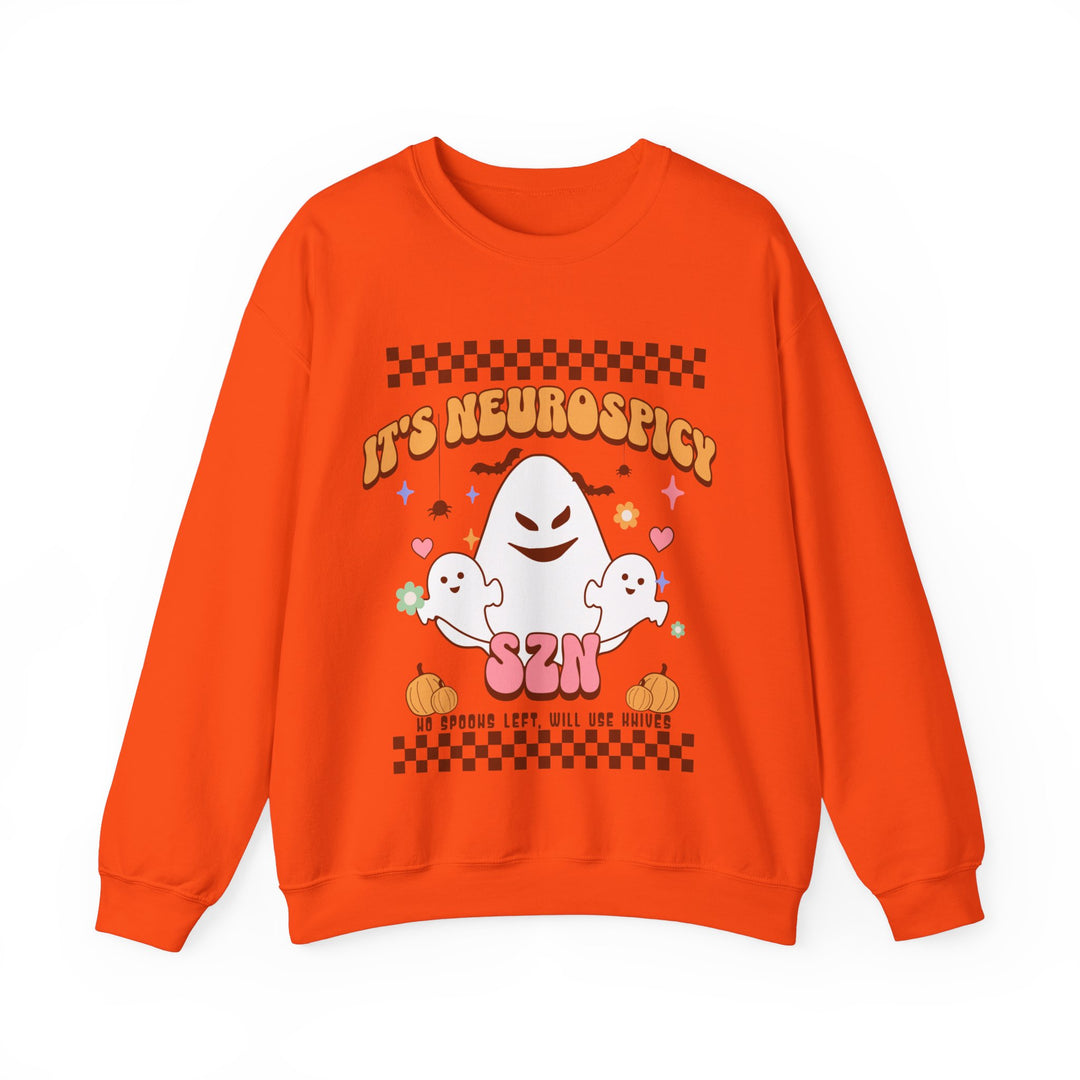 Adult Its Neurospicy Szn Ghost, Spoons, Knives Sweatshirt