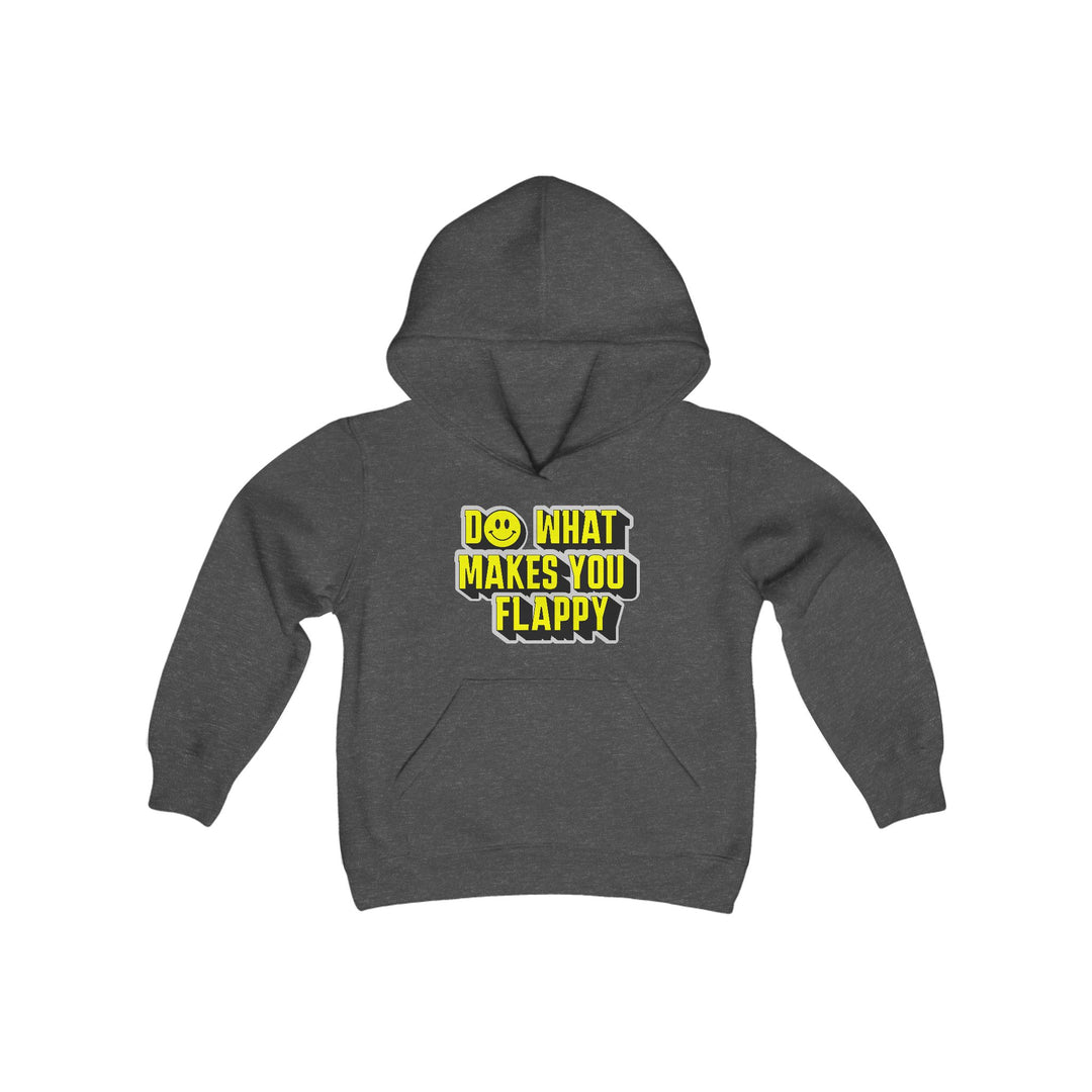 Kids Do What Makes You Flappy Yellow Letters Hoodie Sweatshirt