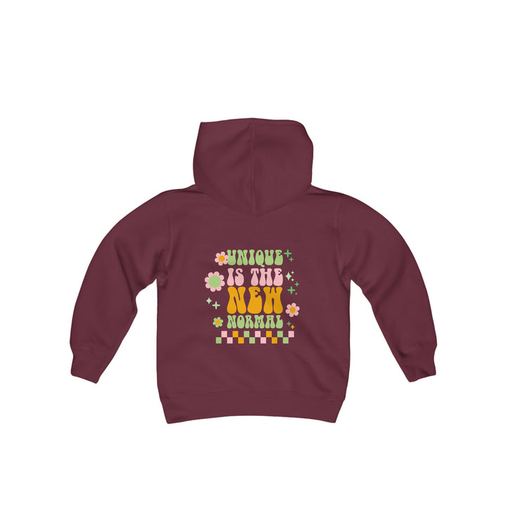 Kids Unique is the New Normal Front and Back Hoodie Sweatshirt