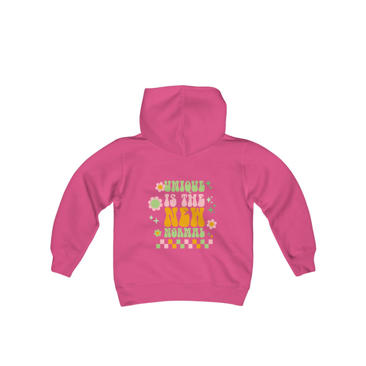 Kids Unique is the New Normal Front and Back Hoodie Sweatshirt