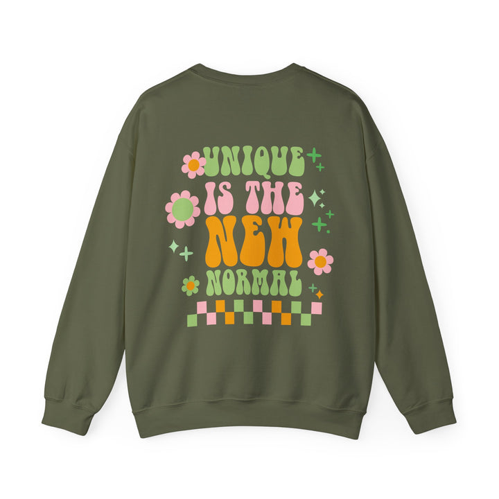 Adult Unique is the New Normal Front and Back Sweatshirt