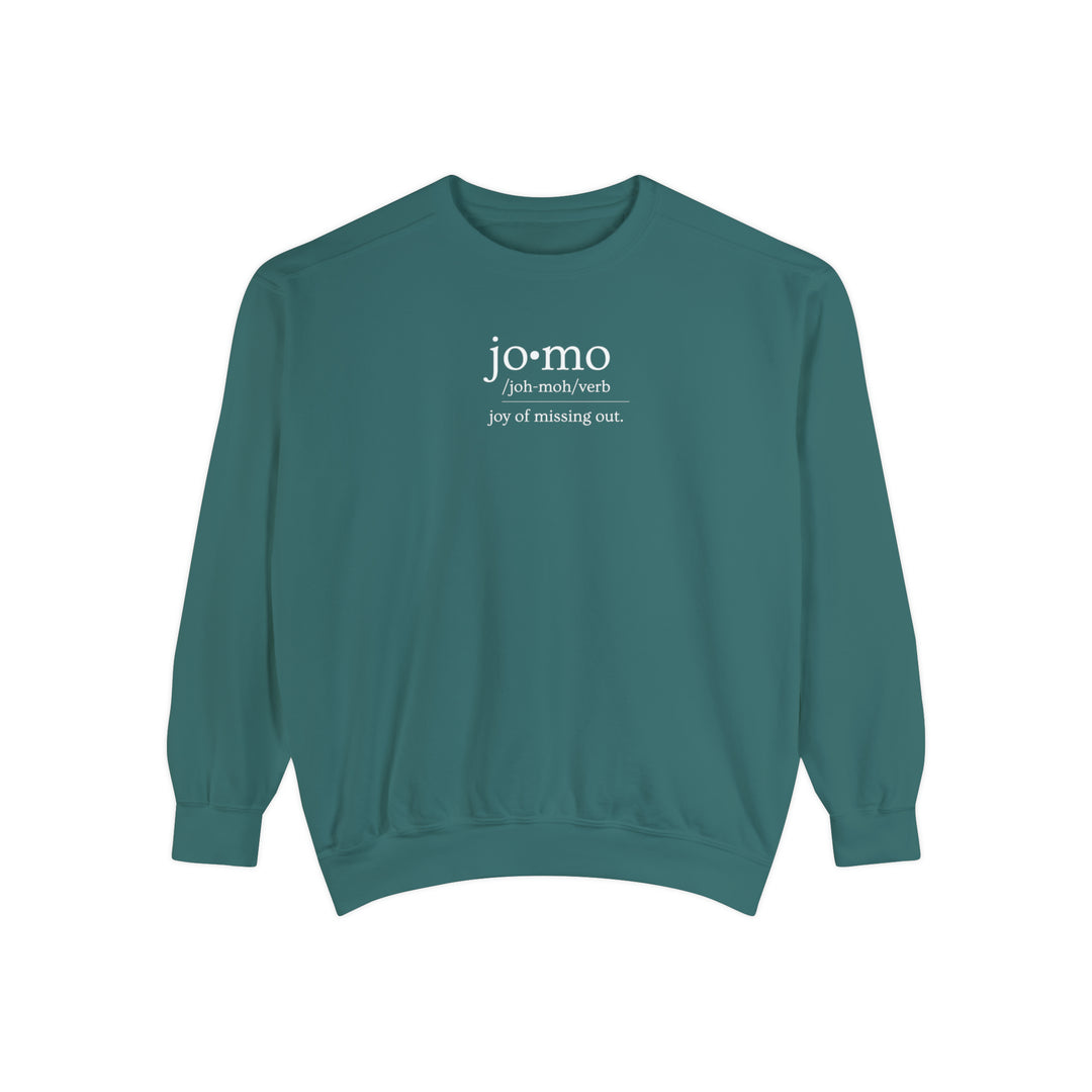 Comfort Colors JOMO Sweatshirt White Text