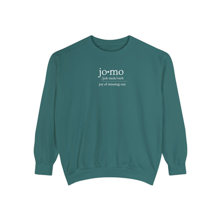 Comfort Colors JOMO Sweatshirt White Text