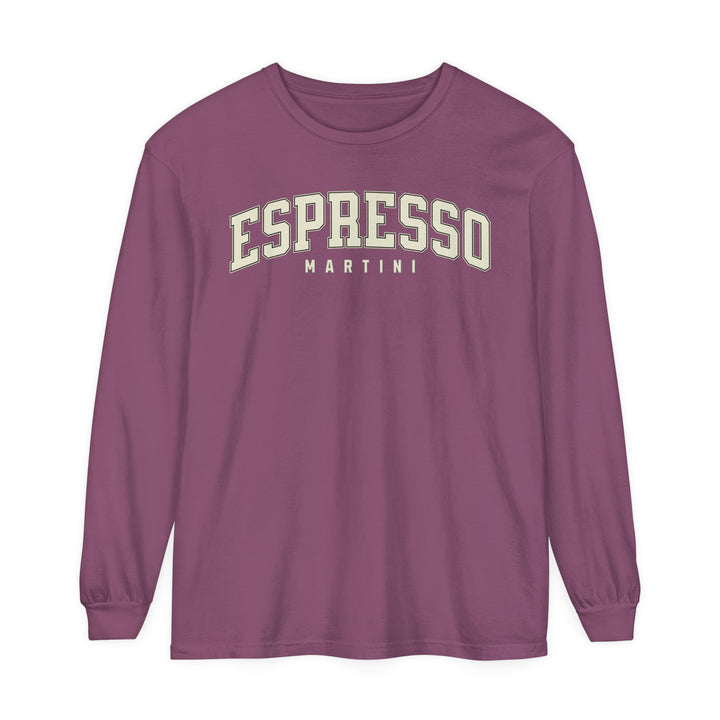 Espresso Martini Garment-dyed Long Sleeve T-Shirt