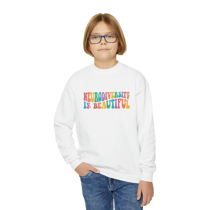 Kids Neurodiversity is Beautiful Groovy  Sweatshirt