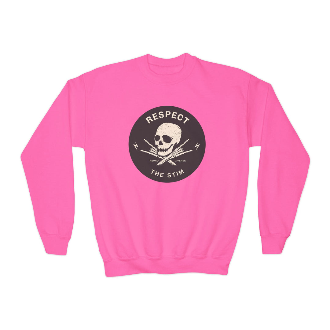 Kids Respect the Stim Skull Sweatshirt