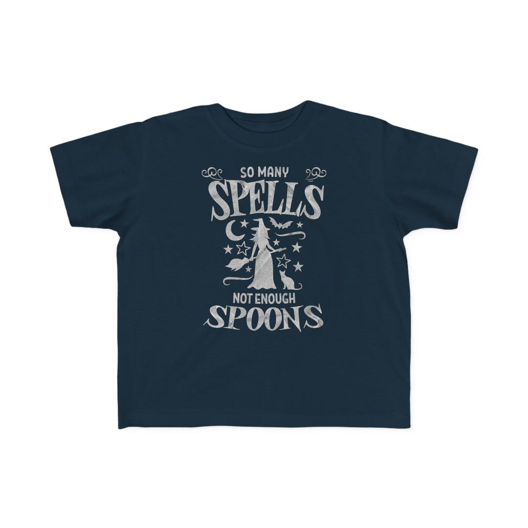 Toddler's  So Many Spells Not Enough Spoons Distressed Tee