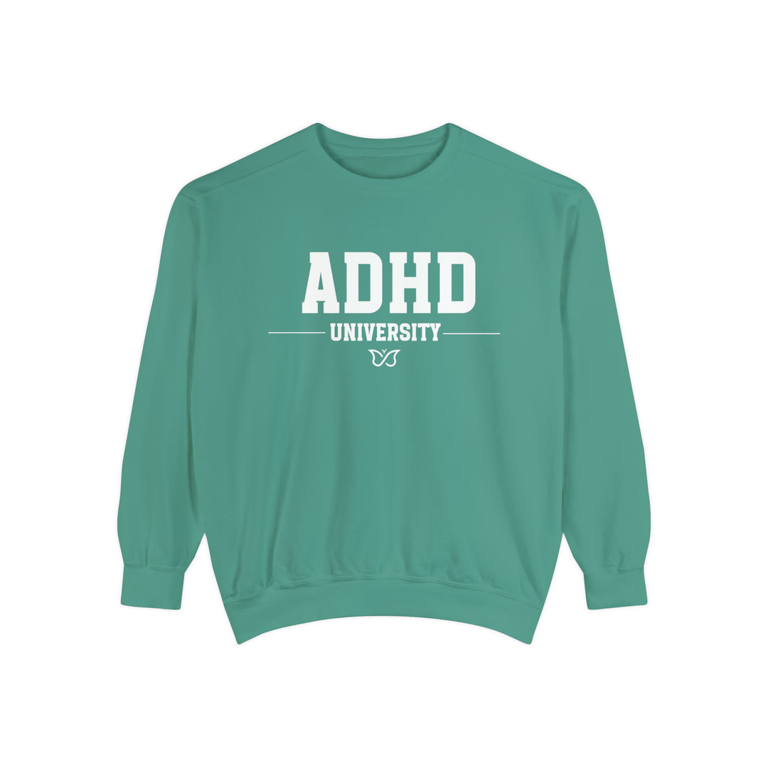 Adult Comfort Colors ADHD University Butterfly Symbol Sweathshirt