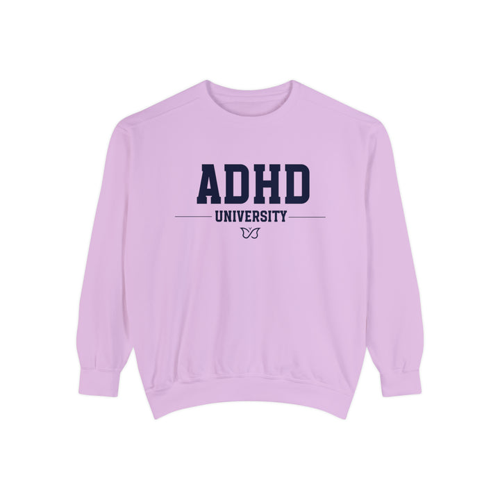 Adult Comfort Colors ADHD University Butterfly Symbol Sweathshirt