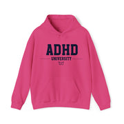 ADHD University Butterfly Symbol Navy Blue Text Hoodie