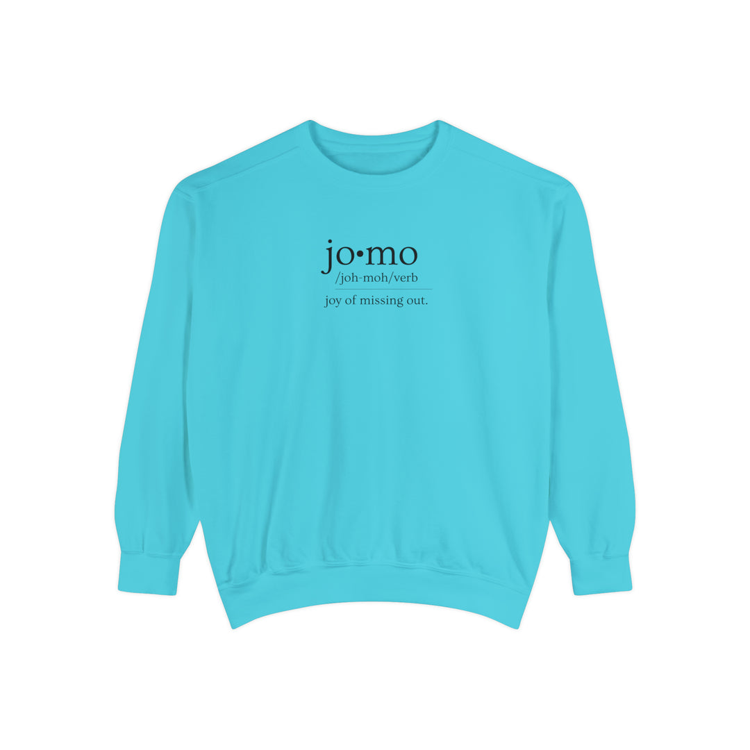 Comfort Colors JOMO Sweatshirt Black Text