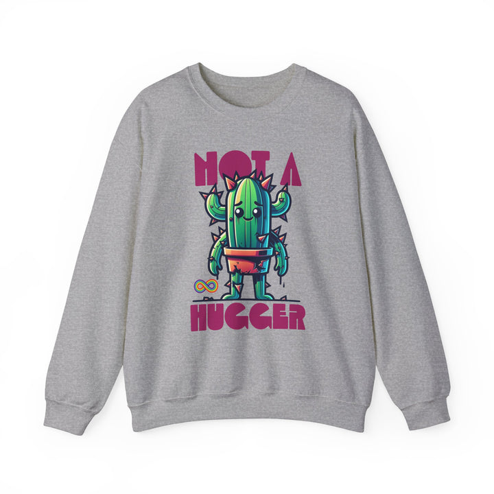 Adult Not a Hugger Cactus Sweatshirt