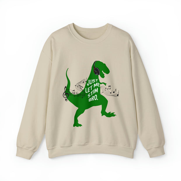 T-Rex Let Me Stim Bro Sweatshirt Black Music Notes