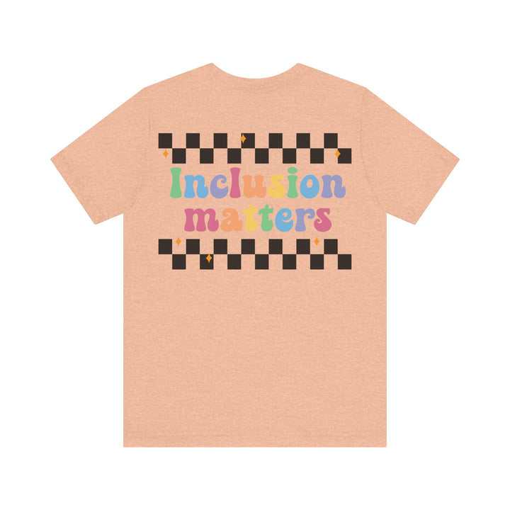 Adult Inclusion Matter Checkerboard Front and Back Tee