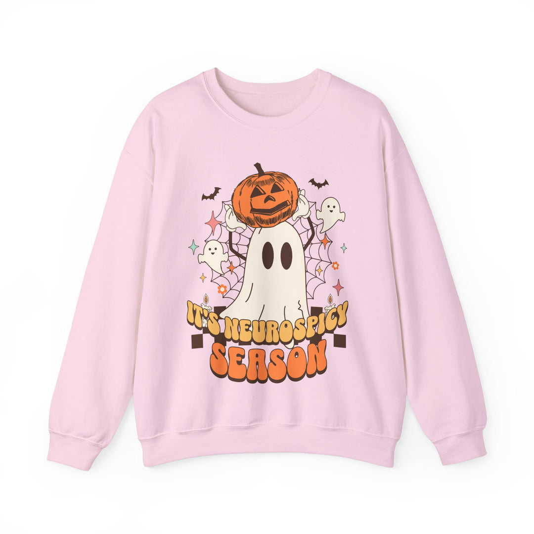 Adult Its Neurospicy Season Ghost and Pumpkin Sweatshirt