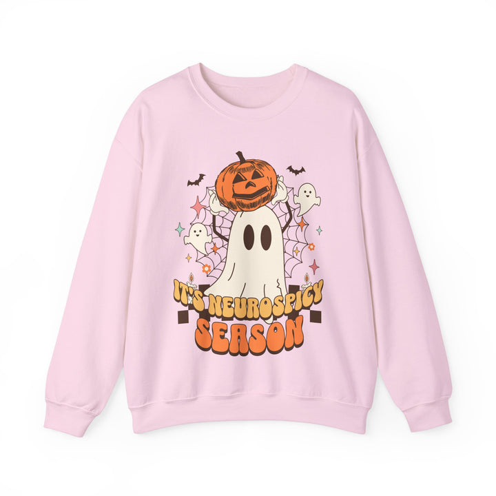 Adult Its Neurospicy Season Ghost and Pumpkin Sweatshirt